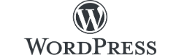 WordPress logo with "WordPress" text below it. Footer - Home 2.