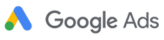 Google Ads logo featuring a stylized blue, yellow, and green design, representing online advertising and digital marketing solutions.
