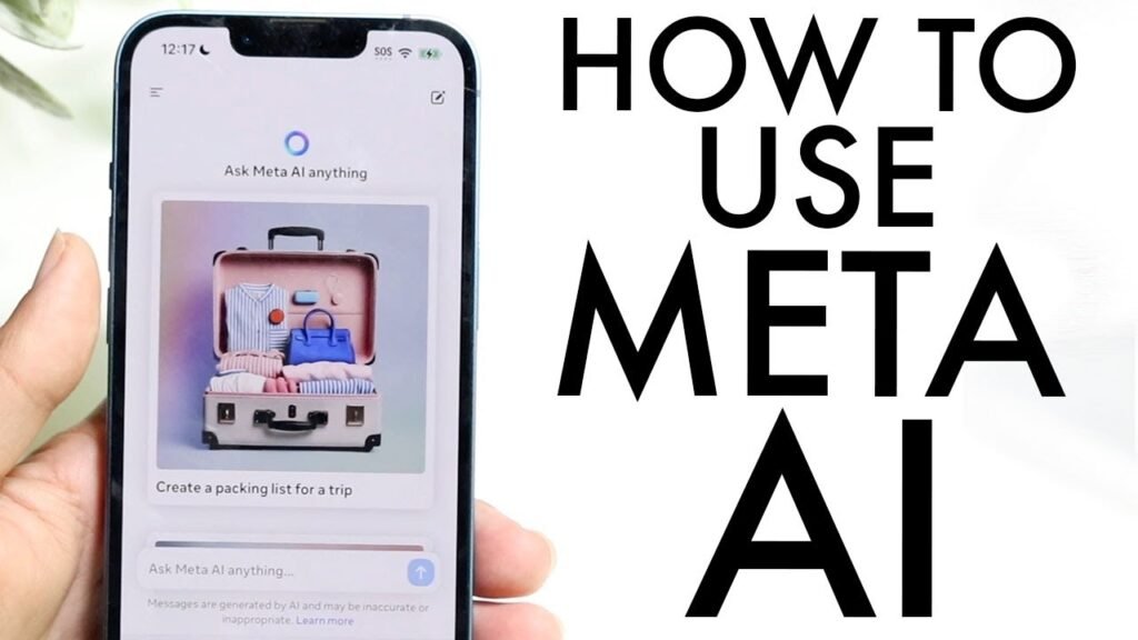 Meta AI app interface on a smartphone screen.