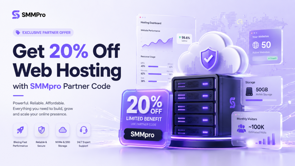 Get 20% Off Web Hosting with SMMpro Partner Code